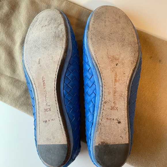 Bottega Veneta women’s intrecciato blue flats 36.5 - Picture 6 of 9